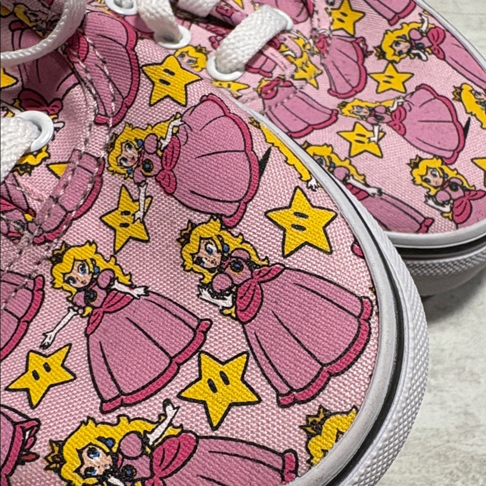 Vans Authentic Nintendo Princess Peach Low Top Trainers - Picture 15 of 16